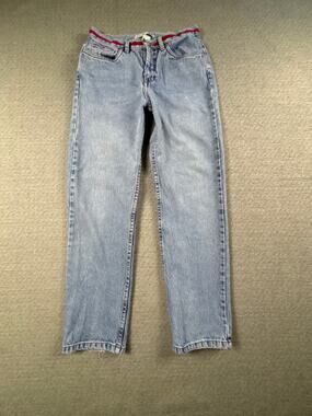 Vintage Tommy Hilfiger Women's Sz 10 Denim Jeans Red Line Light Wash